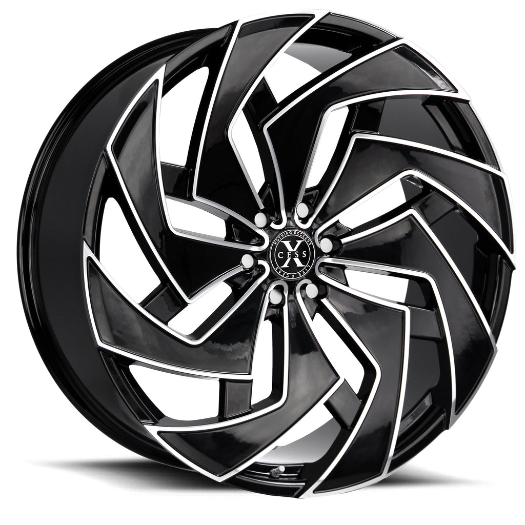 Xcess X04 Gloss Black Milled Wheel