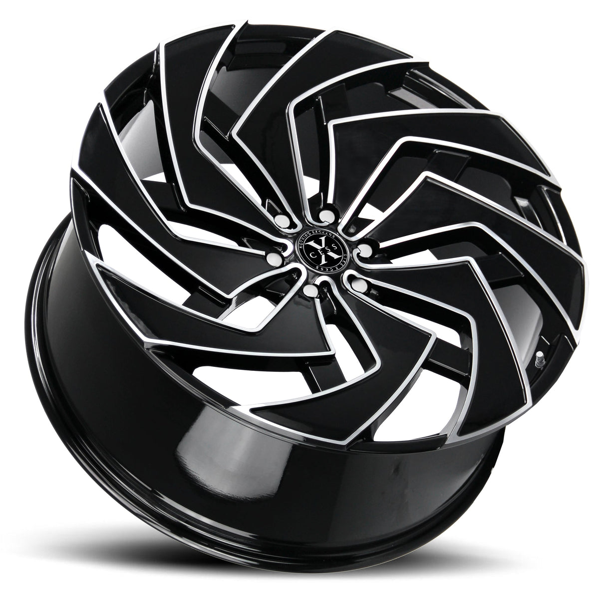 Xcess X04 Gloss Black Milled Wheel