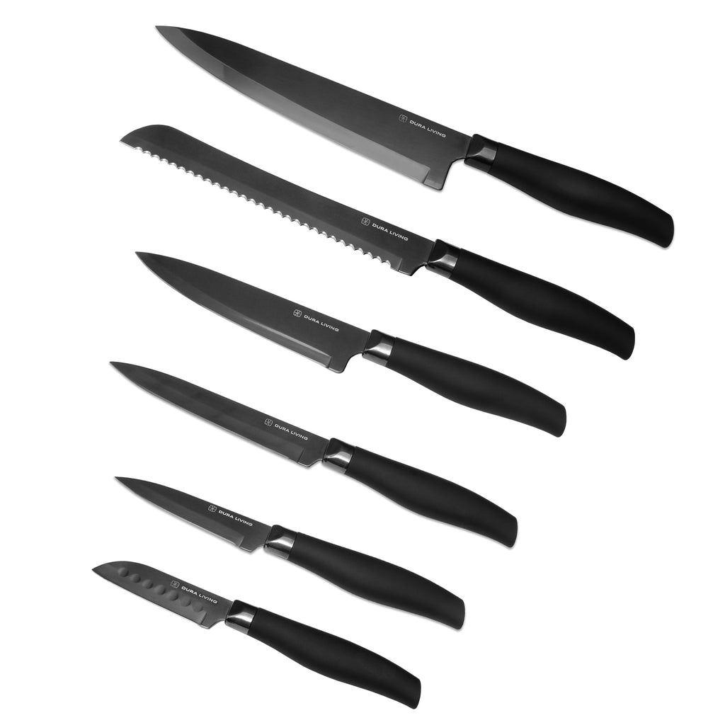 Dura Living Titan 12-Piece Kitchen Knife Set – Black