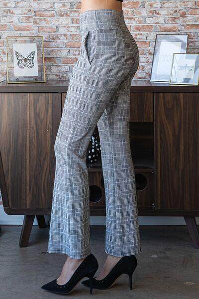 Heimish Plaid Flare Pants – Full Size Range