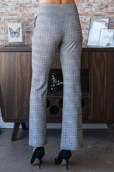 Heimish Plaid Flare Pants – Full Size Range