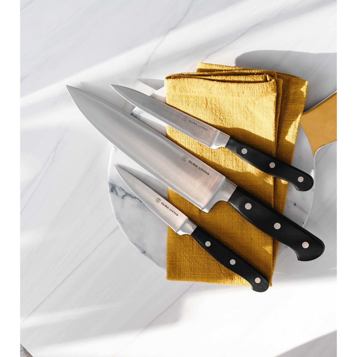 Dura Living Superior 4-Piece Kitchen Knife Set – Black