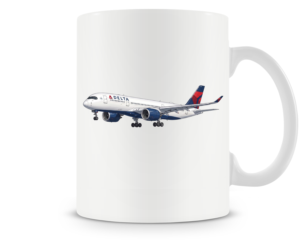 Delta Airlines Airbus A350 Mug or Tumbler