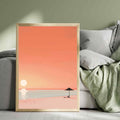 Minimalist Beach Sunset Art Print