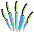 Kitchen Knife Set - Green Handle
