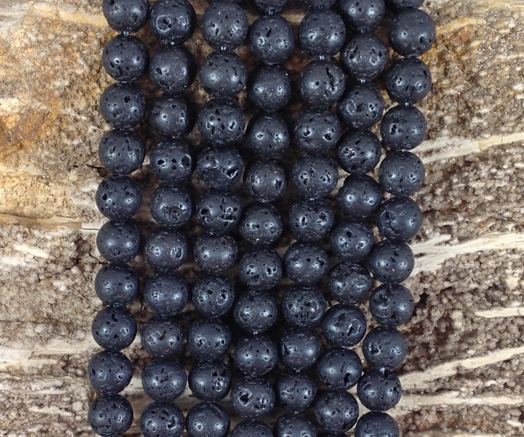 Black Lava Stone, Round