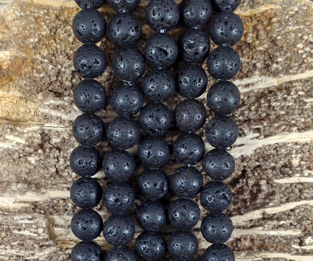 Black Lava Stone, Round